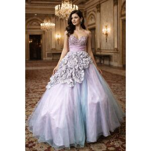 Jovani Lavender/Blue Ball Gown - Size 2 - NWT
